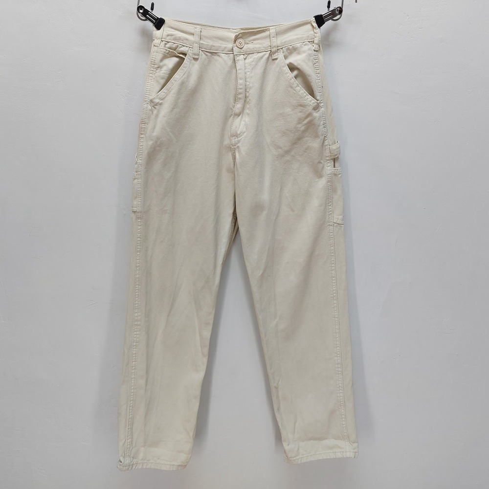 J. Galt Carpenter Pants Women's Medium Cream Off White Utility Workwear Indie